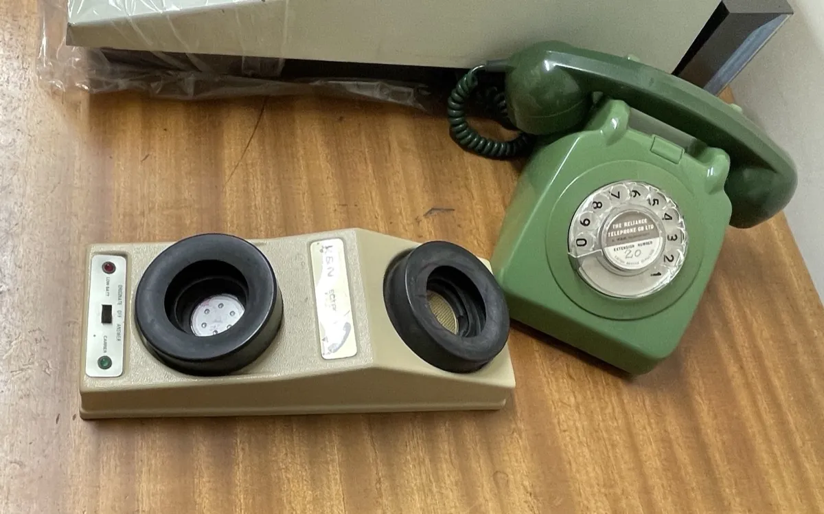 Vintage dial-up acoustic coupler modem